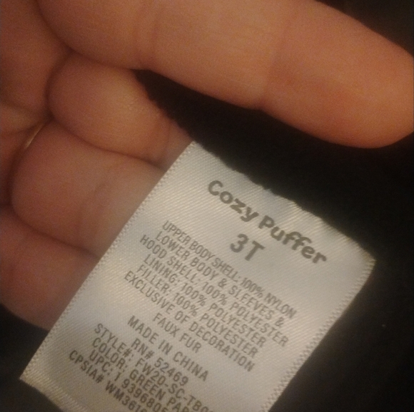 MM Kids Olive Brown Puffer Jacket W Faux Fur SZ 3T - Picture 3 of 6